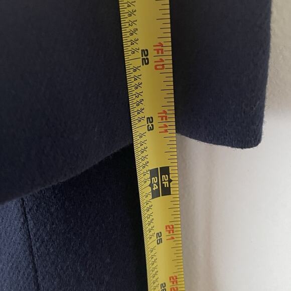 Wool Blazer Navy Gold Crest Buttons 12 Double Breasted Ivy League Academia Ivy - Picture 10 of 13